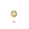 Stainless Steel Round Beads Jewelry Accessories With Geometric Figure And Electroplating For Diy