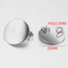 Stainless Steel Round Beads With Ring Ear Studs Handmade Vacuum Gold Plated Earrings