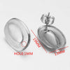 Stainless Steel Round Beads With Ring Ear Studs Handmade Vacuum Gold Plated Earrings