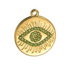Stainless Steel Round Bohemian Style Devil's Eye Colored Diamond Electroplated Diy Bracelet Pendant Accessories