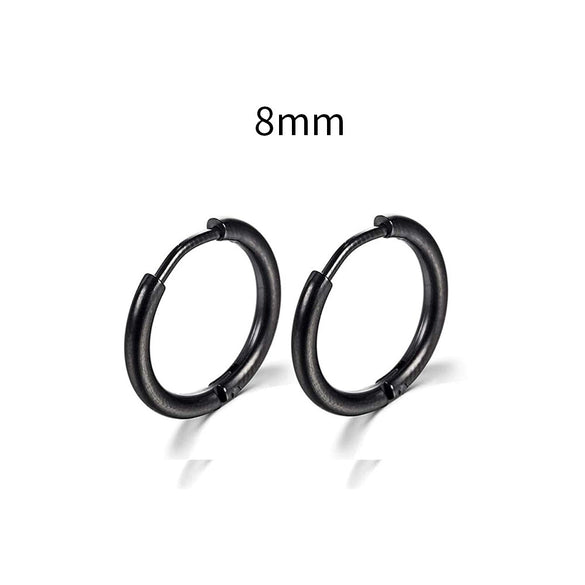 Stainless Steel Round Circle Electroplating Men's Body Piercing Jewelry Earrings