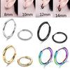 Stainless Steel Round Circle Electroplating Men's Body Piercing Jewelry Earrings