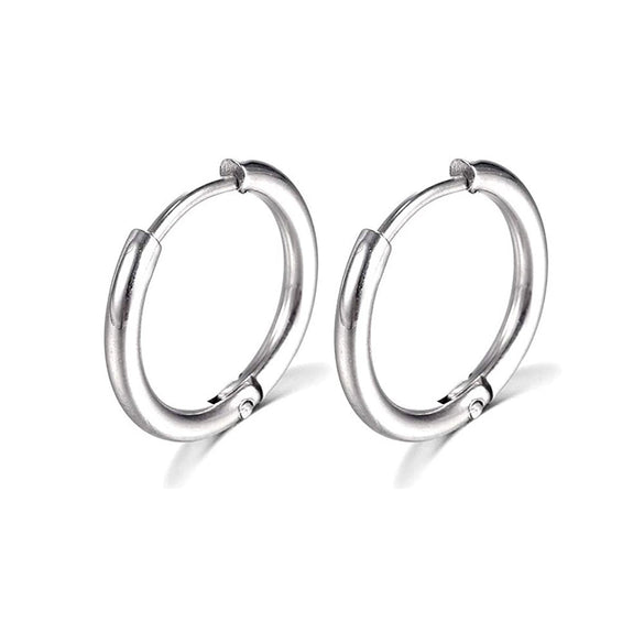 Stainless Steel Round Circle Electroplating Men's Body Piercing Jewelry Earrings