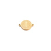 Stainless Steel Round Cross Double Hole Oil Pressure Diy Pendant For Bracelet Necklace Accessories Electroplated
