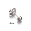 Stainless Steel Round Diamond Earrings Set With Electroplating Treatment Jewelry Accessories
