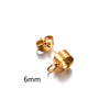 Stainless Steel Round Diamondstudded Earring Base With Lifting Ear Pin And Welding Ring Electroplated Accessories