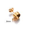 Stainless Steel Round Diamondstudded Earring Base With Lifting Ear Pin And Welding Ring Electroplated Accessories