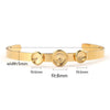 Stainless Steel Round Diy Jewelry Accessories Bracelet With Polishing And 18K Gold Vacuum Plating