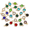 Stainless Steel Round Diy Jewelry Chain Bracelet Necklace With Crystal Connector And Colorretaining Electroplating