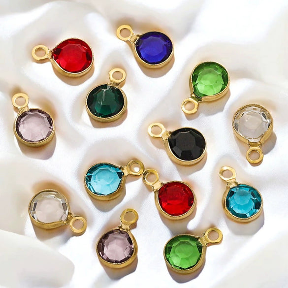 Stainless Steel Round Diy Jewelry Chain Bracelet Necklace With Crystal Connector And Colorretaining Electroplating
