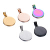 Stainless Steel Round Dog Tag Pendant Jewelry Accessories Electroplated
