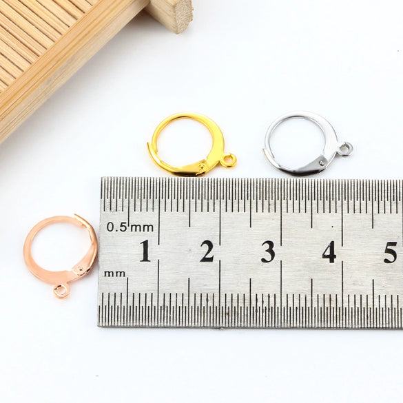 Stainless Steel Round Ear Hook Earrings Jewelry Accessories With Electroplating For Men And Women