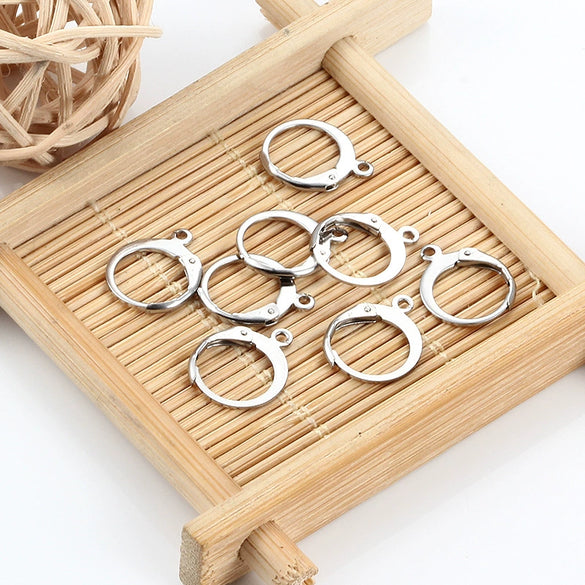 Stainless Steel Round Ear Hook Earrings Jewelry Accessories With Electroplating For Men And Women