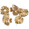 Stainless Steel Round Ear Studs Accessories Handmade Vacuum Gold Plated Earrings