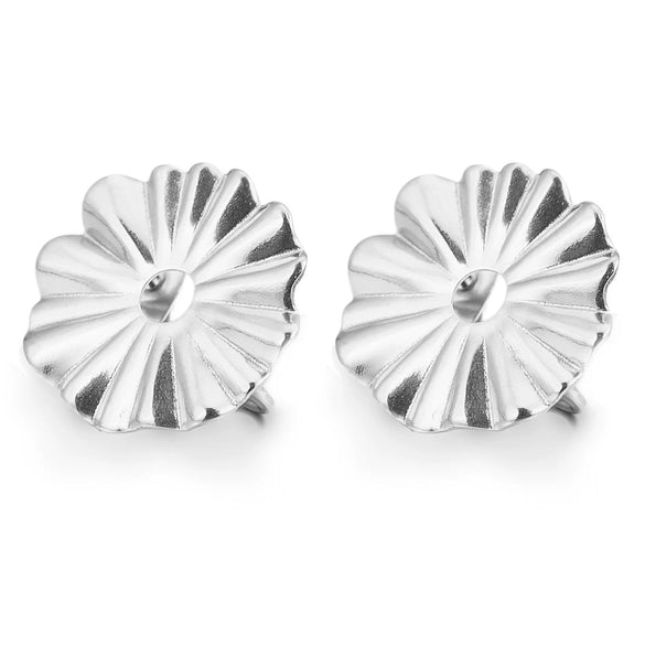 Stainless Steel Round Ear Studs Accessories Handmade Vacuum Gold Plated Earrings