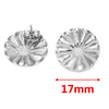 Stainless Steel Round Ear Studs Accessories Handmade Vacuum Gold Plated Earrings