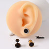 Stainless Steel Round Ear Studs With Oil Drop Bag Drill Electroplated For Piercing
