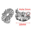 Stainless Steel Round Flower Stud Earrings With Fish Pattern And Electroplating Process Diy Jewelry Making Supplies