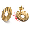 Stainless Steel Round Flower Stud Earrings With Fish Pattern And Electroplating Process Diy Jewelry Making Supplies