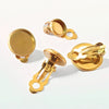 Stainless Steel Round Frog Ear Clip Earrings With Electroplating