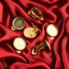 Stainless Steel Round Frog Ear Clip Earrings With Electroplating
