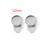 Stainless Steel Round Frog Ear Clip Earrings With Electroplating
