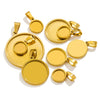 Stainless Steel Round Geometric Necklace Pendant With Melon Buckle And Electroplating Treatment