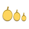 Stainless Steel Round Geometric Necklace Pendant With Melon Buckle And Electroplating Treatment