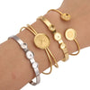 Stainless Steel Round Geometric Original Design Polished Diy Bracelet Jewelry Accessories With 18K Gold Vacuum Plating