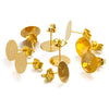 Stainless Steel Round Geometric Simple Style Electroplated Diy Earrings Jewelry Accessories