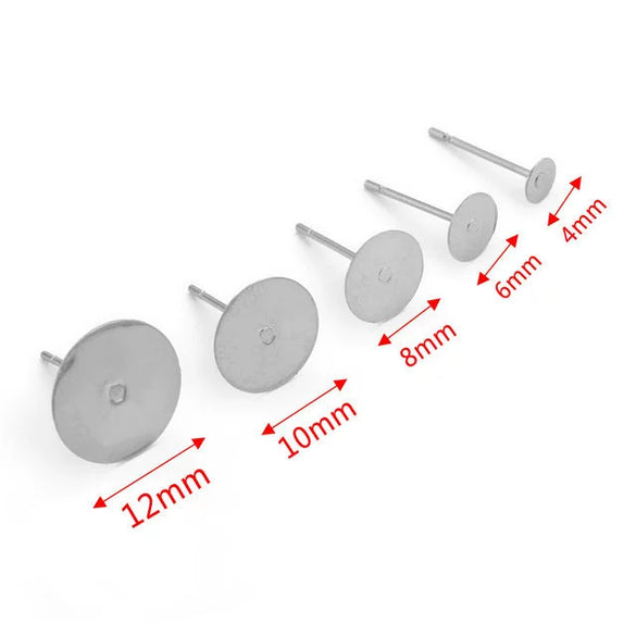 Stainless Steel Round Geometric Simple Style Electroplated Diy Earrings Jewelry Accessories