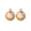 Stainless Steel Round Glass Pendant Jewelry Accessories With 18K Electroplating