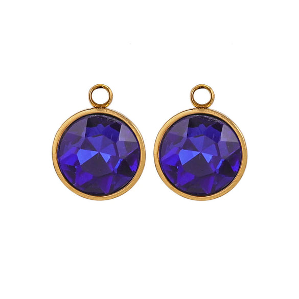 Stainless Steel Round Glass Pendant Jewelry Accessories With 18K Electroplating