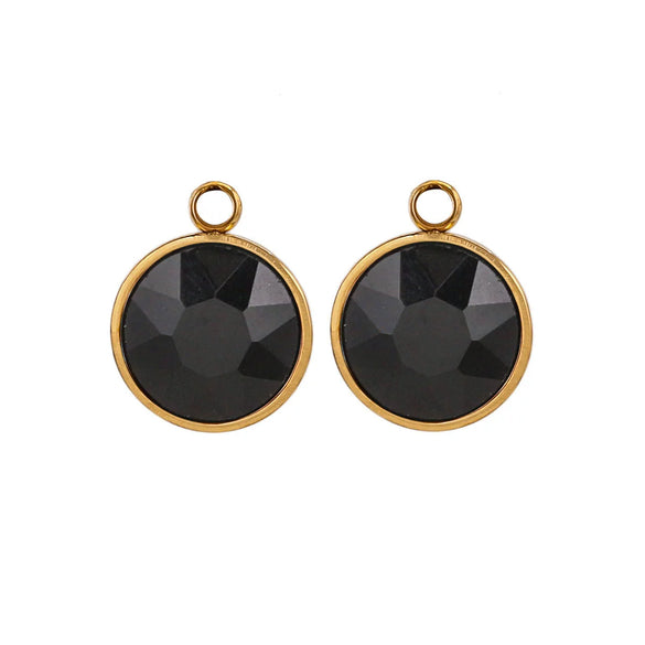 Stainless Steel Round Glass Pendant Jewelry Accessories With 18K Electroplating