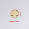 Stainless Steel Round Hollow Four Leaf Clover Jewelry Accessories Pendant Electroplated