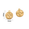 Stainless Steel Round Irregular Pendant Jewelry Accessories With Fish Pattern Diy Handmade Electroplated Cartoon And Animal Style