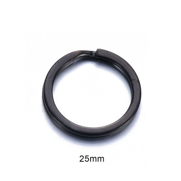 Stainless Steel Round Key Ring Pendant Decoration Electroplated Diy Accessories