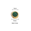 Stainless Steel Round Loose Beads Diy Jewelry Accessories With Cat's Eye Stone And Electroplating Treatment