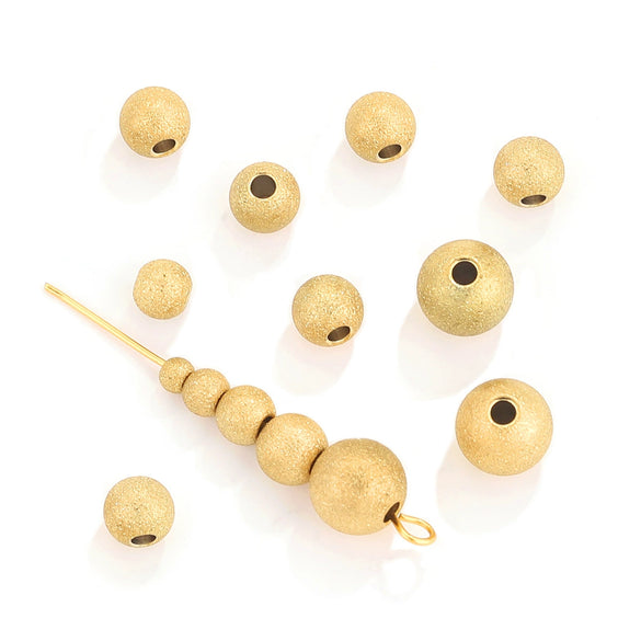 Stainless Steel Round Loose Beads Electroplated Diy Jewelry Accessories For Bracelet