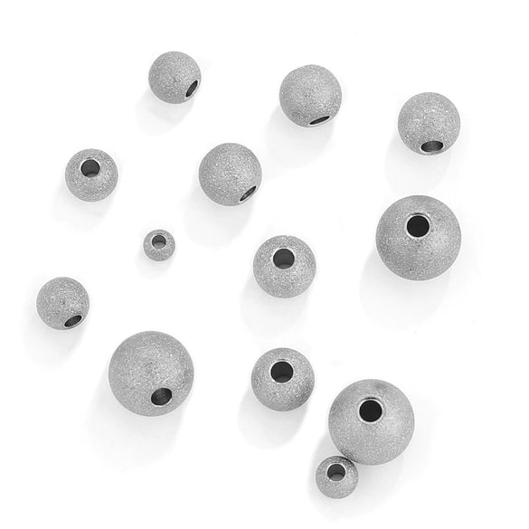 Stainless Steel Round Loose Beads Electroplated Diy Jewelry Accessories For Bracelet