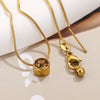 Stainless Steel Round Loose Beads For Diy Jewelry Accessories Electroplated Bracelet Beads