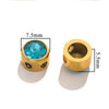 Stainless Steel Round Loose Beads For Diy Jewelry Accessories Electroplated Bracelet Beads
