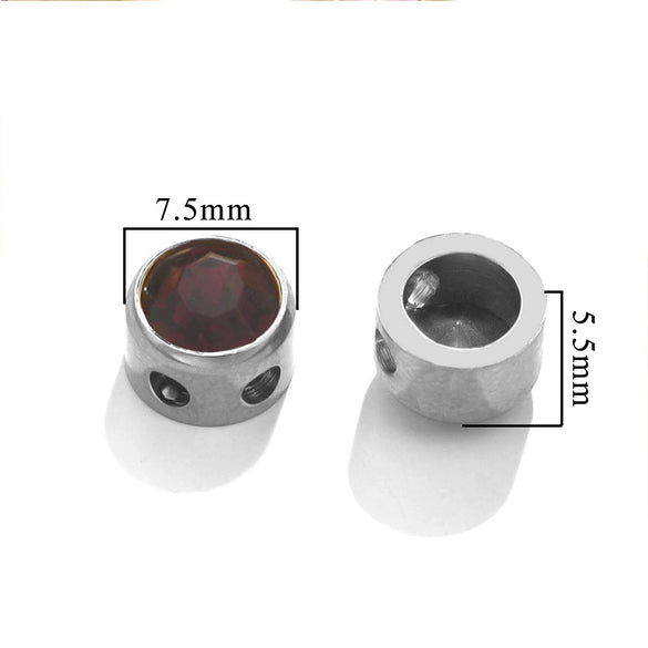 Stainless Steel Round Loose Beads For Diy Jewelry Accessories Electroplated Bracelet Beads