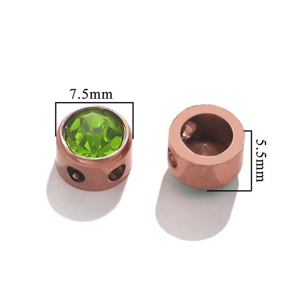 Stainless Steel Round Loose Beads For Diy Jewelry Accessories Electroplated Bracelet Beads