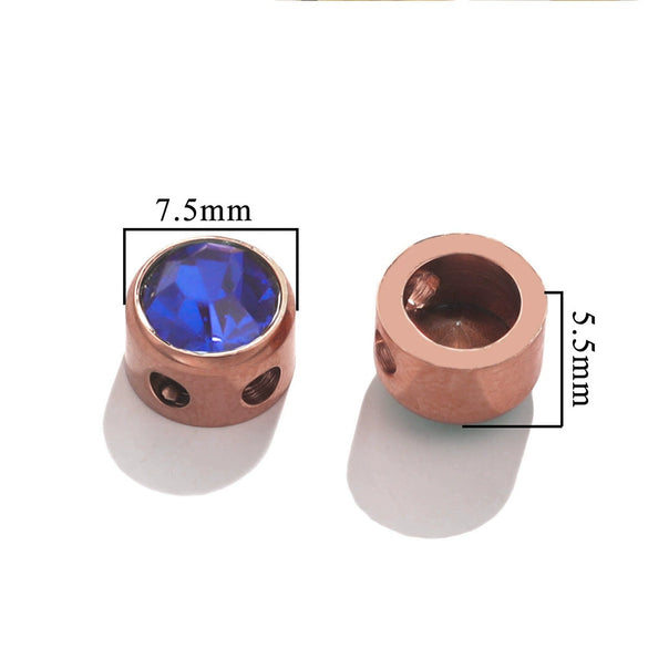 Stainless Steel Round Loose Beads For Diy Jewelry Accessories Electroplated Bracelet Beads