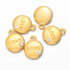 Stainless Steel Round Love Letter Pendant Jewelry Accessories For Women With Electroplating Treatment