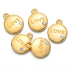 Stainless Steel Round Love Letter Pendant Jewelry Accessories For Women With Electroplating Treatment