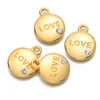 Stainless Steel Round Love Letter Pendant Jewelry Accessories For Women With Electroplating Treatment