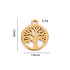 Stainless Steel Round Love Tree Pendant Bracelet Necklace Electroplating Accessories