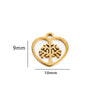 Stainless Steel Round Love Tree Pendant Bracelet Necklace Electroplating Accessories
